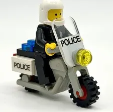 LEGO Light Gray Vintage Police Bike with Fig, 6684 (READ DESCRIPTION) inv.572