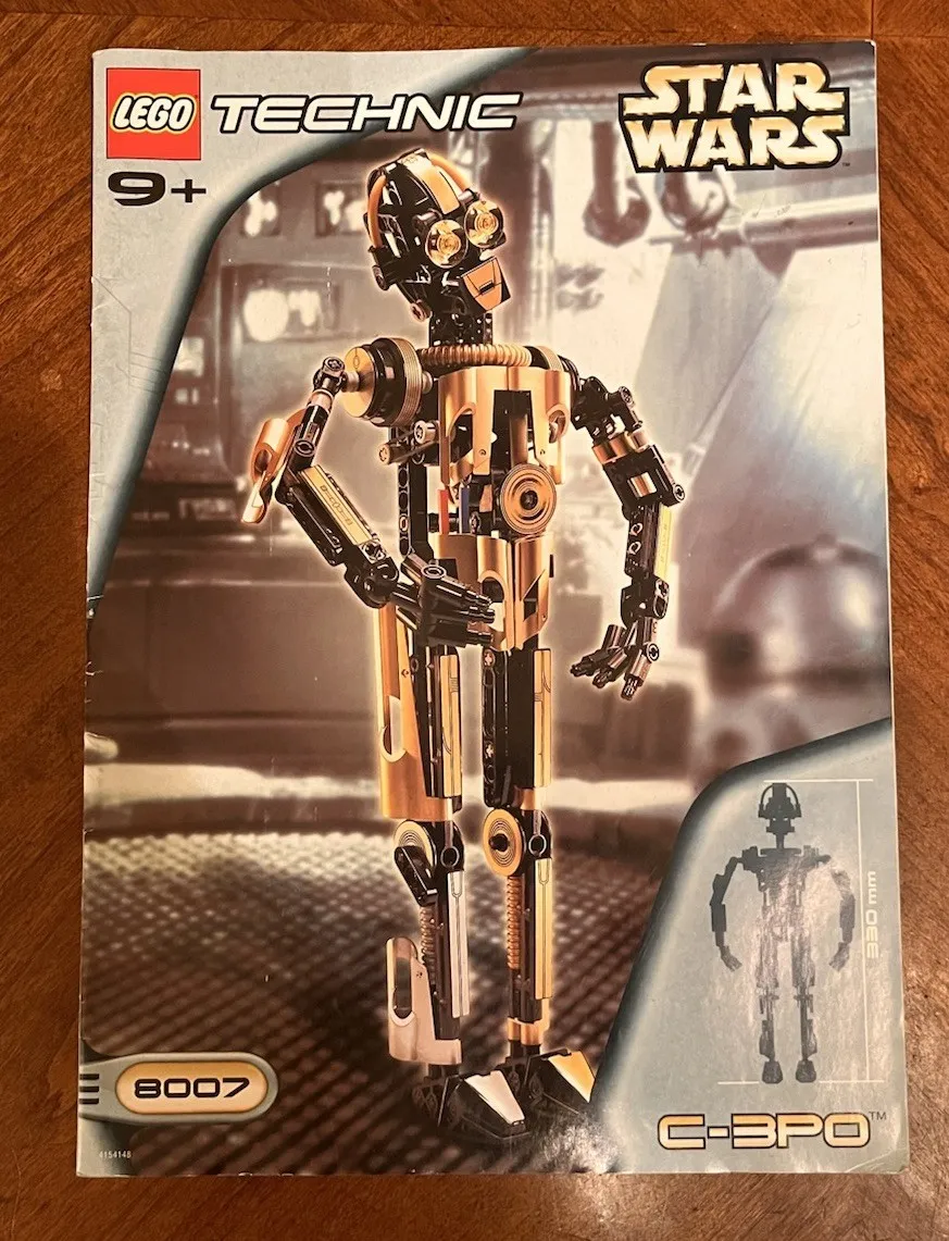 LEGO Star Wars Technic 8007 C-3PO Instruction Manual Only Vintage 2001