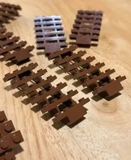 9 LEGO Reddish Brown Staircases 7x4x6 Straight Open Part 30134 Stairs Lot