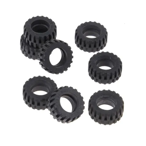 8x LEGO Rad Tire 30.4x14 Black Car Truck Vehicle 4619323 92402