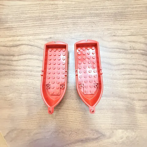 2 LEGO Pirates Red Rowboat Boat  2551