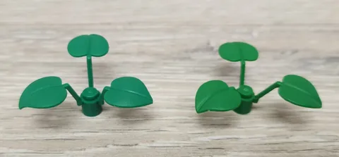 Lego 6255 Green Plant Stem With Stud And 3 Large Leaves Lot Of 2 READ