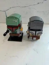 Lego Star Wars BrickHeadz Boba Fett And Mandalorian. USED. Set Number 41629.