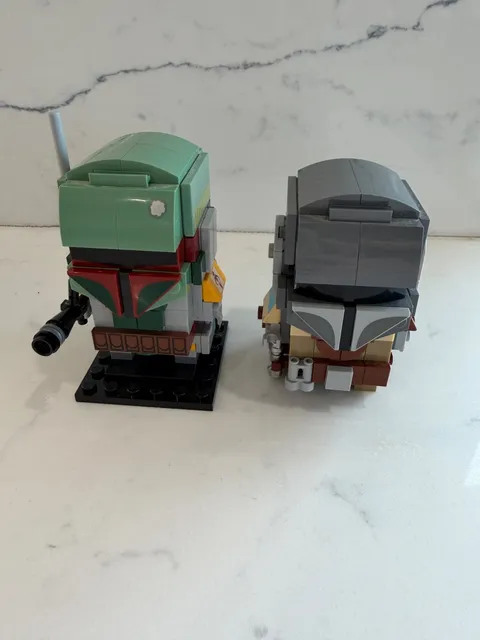 Lego Star Wars BrickHeadz Boba Fett And Mandalorian. USED. Set Number 41629.