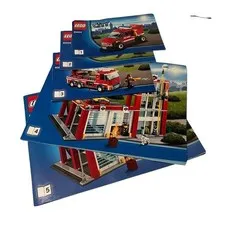 LEGO City 60004 Fire Station Instructions 1-2-3-4-5 Complete Lot - MANUALS ONLY