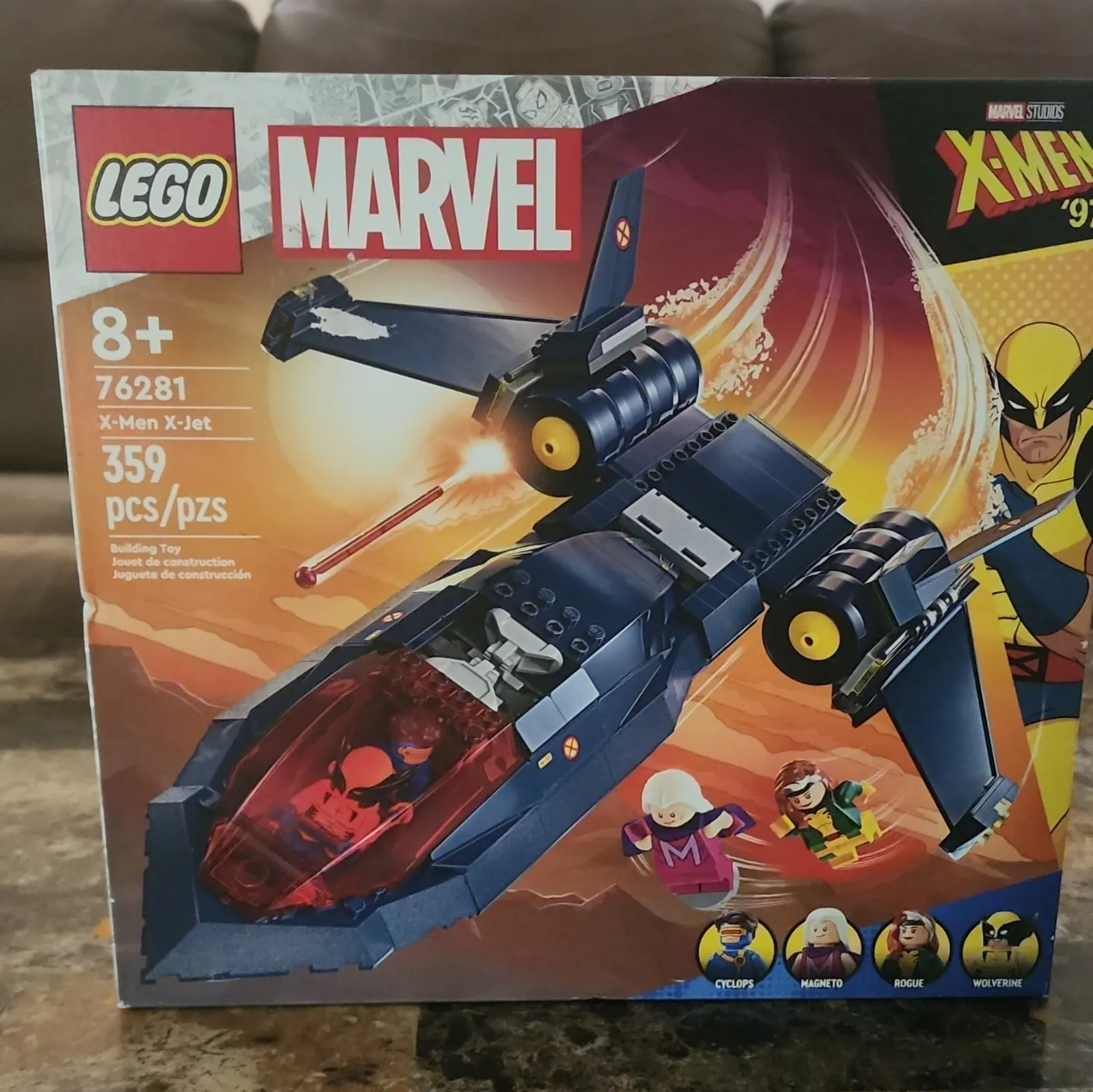 LEGO Marvel 76281 X-Men X-Jet Set w/ Wolverine Cyclops Magneto Rogue 359pc