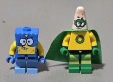 LEGO SpongeBob & Patrick Super Hero Minifigure Lot of 2 (3815)