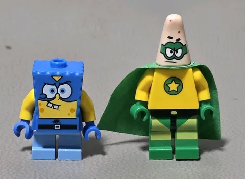 LEGO SpongeBob & Patrick Super Hero Minifigure Lot of 2 (3815)