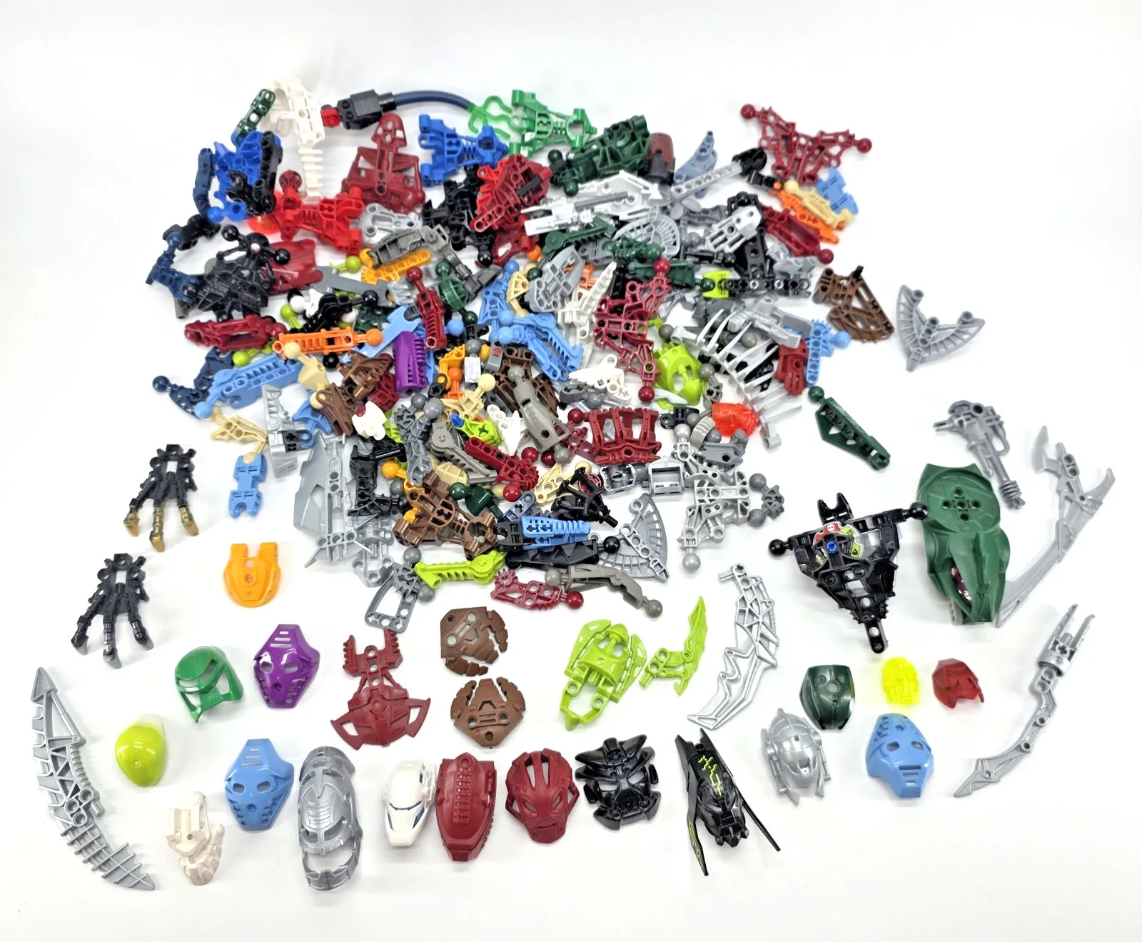 LEGO BIONICLE Large Bulk Lot Random Parts Pieces Weapons Masks Armor 1 lb 10 oz