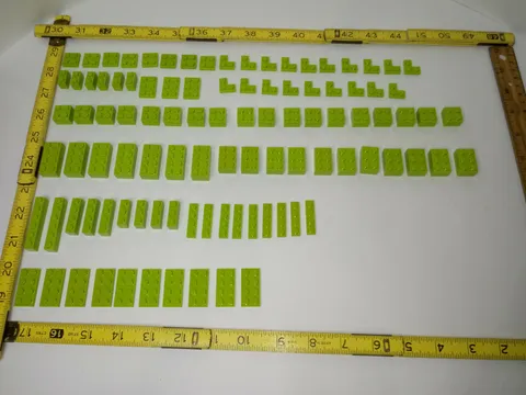 100 pieces Lime Green Genuine Lego Bricks and Plates Fun Variety of Sizes MOC