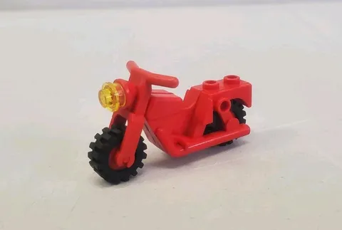Vintage LEGO Classic Town City Motorcycle Red Bike 