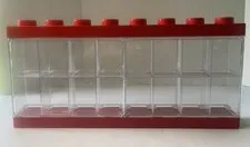 NWOT LEGO Storage Products: Minifigure Display Case 16 Bright Red SALE!