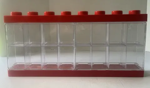 NWOT LEGO Storage Products: Minifigure Display Case 16 Bright Red SALE!