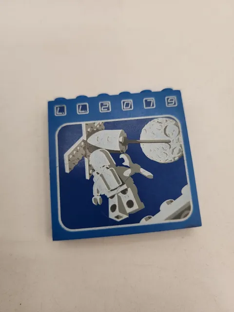 LEGO 493-1 Base 3754p01 Brick 1 x 6 x 5 with LL2079 Floating Astronaut Pattern