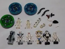 LEGO Ninjago Skeletons w/Spinners Lot! Play wear -Sold As Is - READ
