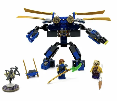 LEGO NINJAGO: ElectroMech (70754) 98% Complete Minifigures-Weapons-Accessories