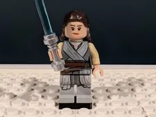 LEGO Star Wars Rey Minifigure sw0866 75189 75216 Last Jedi Tied Robe Used