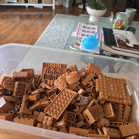 LEGO Brown Bulk Pieces 2 LBS of Mixed Building Blocks Over 250 Pieces In Box New