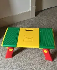 Vintage 1990s Lego Portable Building Table w/ Folding Legs & Storage Compartment