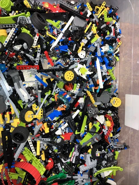Lego Technic Lot Pieces Beams Connectors Bricks Over 5lbs