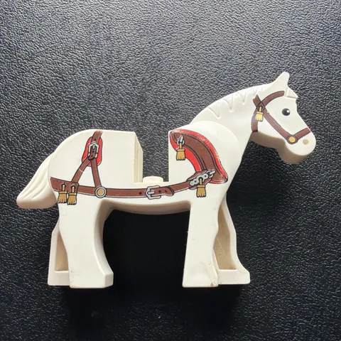 LEGO Kingdoms White Printed Horse: Set 7188 - The King's Carriage Ambush *Euc!