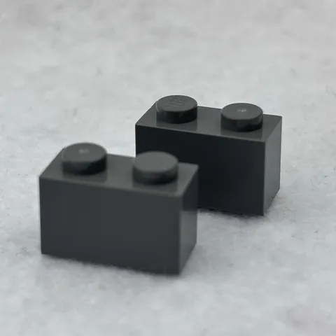 LEGO 3004 Dark Bluish Gray Brick 1 x 2 (x2)