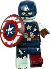 LEGO 71031 Marvel Zombie CAPTAIN AMERICA Minifigure SERIES 1 RETIRED Sealed