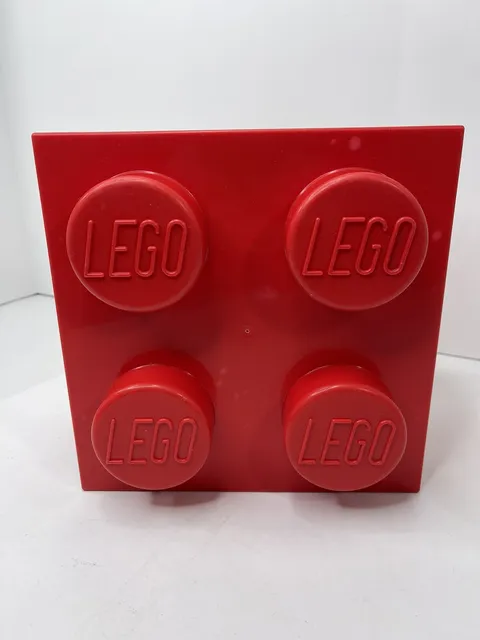 Lego Storage Brick Red Box Container Block 10” x 10” x 7” VGC 2012 VGC!