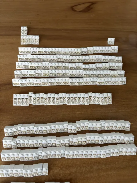LEGO Lot 205 White Inverted Corner Slope 1x2 1x3  Bulk Parts Pieces Genuine LEGO