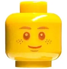 Lego HP Ron Weasley Minifig HEAD Pearl Gold Child Copper Brows Brown Eyes D191