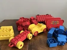 Vintage Lego Duplo Lot Rodeo Train Primary Colors 80s