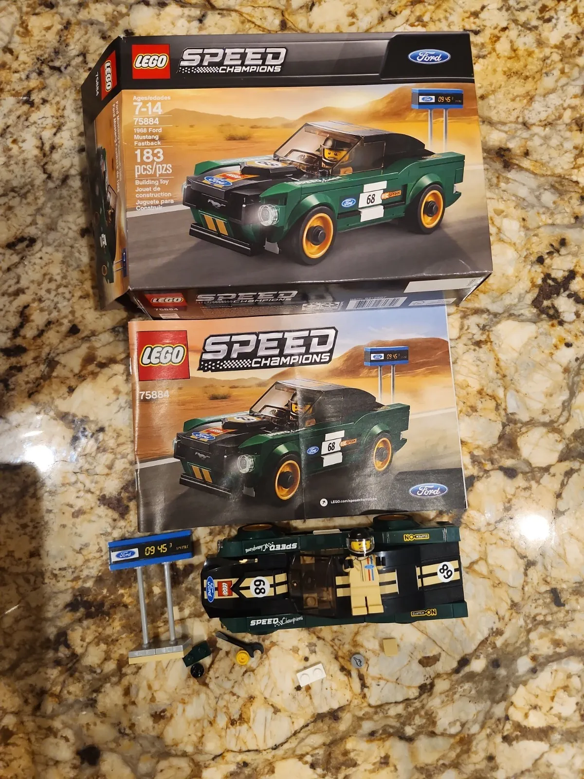 LEGO Speed Champions: Ford 1968 Mustang Fastback (75884) 100% Complete w/ Manual