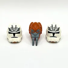 LEGO Star Wars Wolfpack Clone Helmet x2 11217pb07 Plo Koon Head 104th 75045
