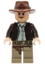 LEGO® Minifigure Indiana Jones iaj001 Indiana Jones Dark Brown Jacket Reddish Br