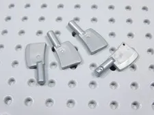 LEGO Lot of 4 Flat Silver Meat Cleaver Knife Accessory Minifig BT