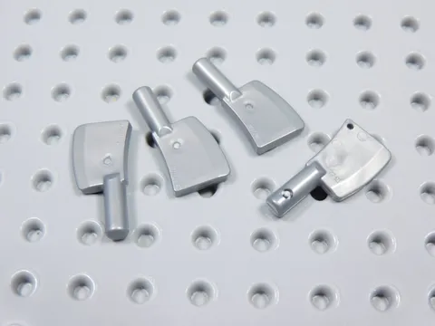 LEGO Lot of 4 Flat Silver Meat Cleaver Knife Accessory Minifig BT