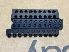 LEGO Parts - Black Technic, Brick 1 x 10 with Holes - No 2730 - QTY 5
