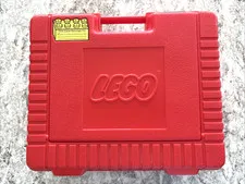 1985 LEGO Red Hard Plastic Carrying Storage Case Box 12x15 Vintage