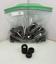 54pc Lot Genuine LEGO Rubber Tires - Black - 21mm D. x 12mm - Offset #87697 EUC