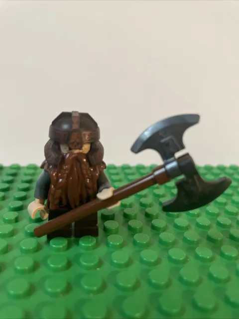 LEGO 9473 Lord of the Rings Mines of Moria GIMLI THE DWARF Minifigure W/ Axe