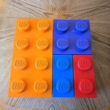 Lot (4) GIANT Stackable Lego Bricks Storage Drawers- 3 Sizes- 2x4, 2x2, 1x2