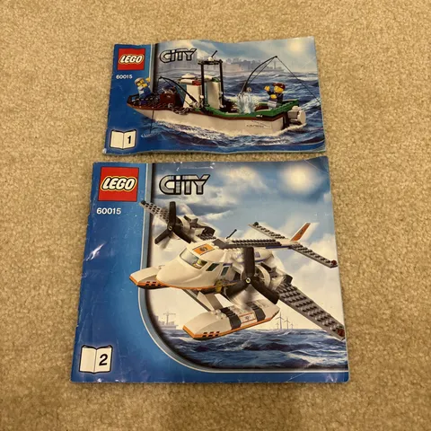 LEGO City 60015 Coast Guard Plane Building Set Instruction Manual Booklets