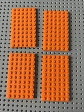LEGO 3033 Orange Plate 6x10 - 4 Pieces