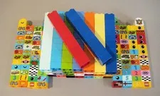 Lego Duplo Lot 400pc 2X2 Printed & Plan Blocks Assorted Colors Parts & Pieces