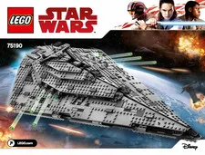 Lego Instructions Notice star wars First Order Star Destroyer 75190 New
