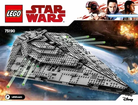 Lego Instructions Notice star wars First Order Star Destroyer 75190 New