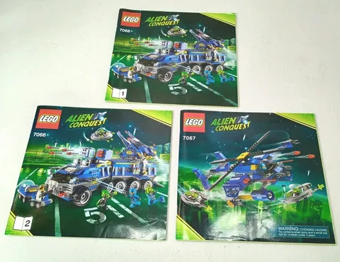Lego Alien Conquest 7066 7067 Earth Defense HQ Instruction Manual Booklets ONLY