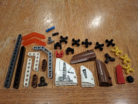 LEGO Technic Parts Bulk Lot Beams and Panels and Gears Multicolor Plastic