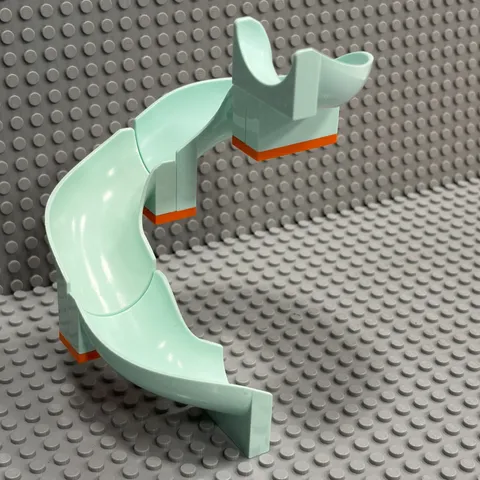 Lego Playground Slide Curved 6x6x6 90 degrees 28387 : Light Aqua (4 Pack)