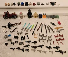 LEGO Star Wars Ninjago & Other Minifigures Pieces Weapons & Misc Parts - 96 pcs